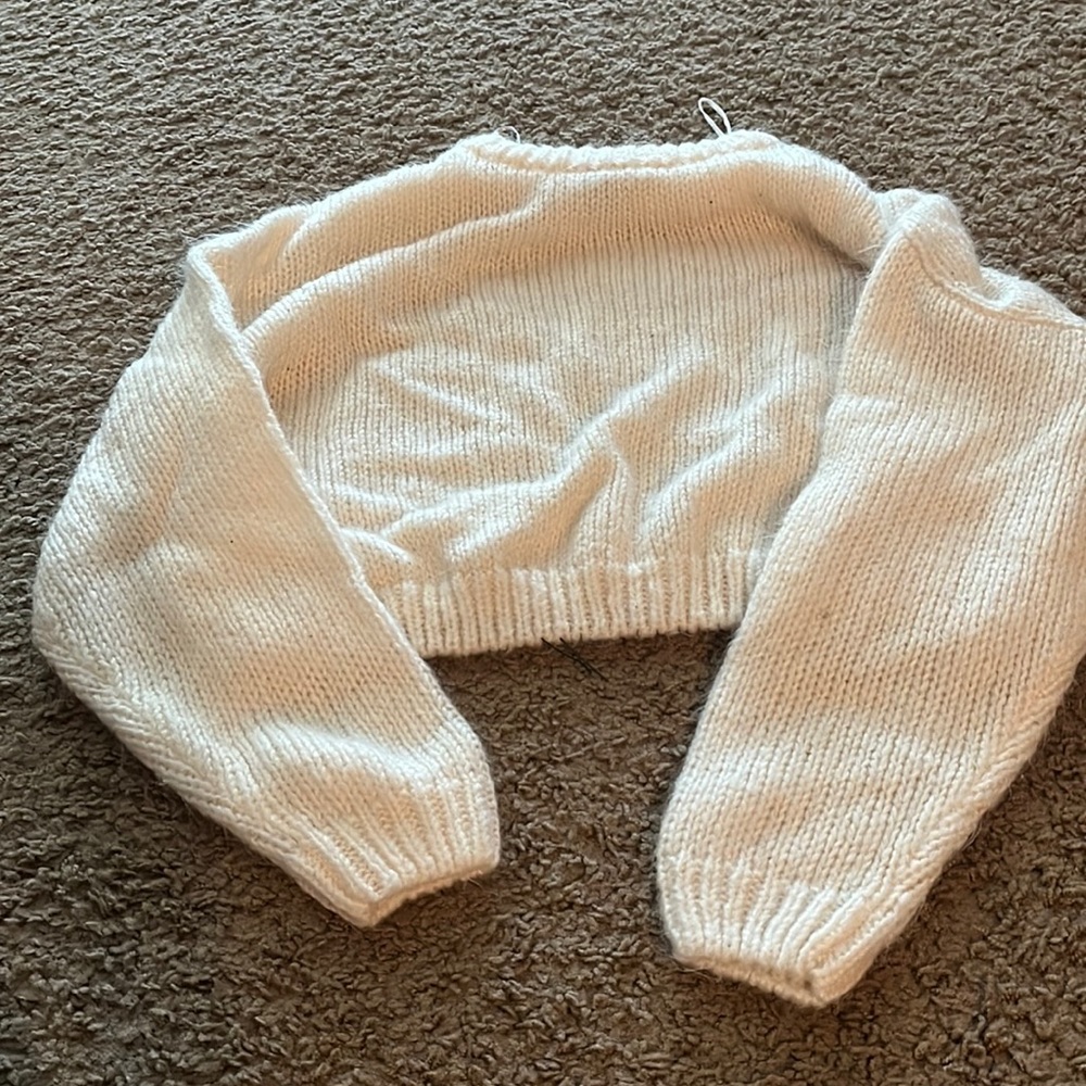 sweater size small and long